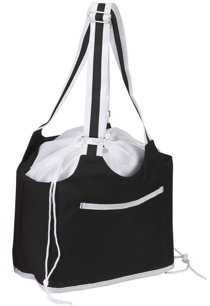 COOLER BAG,  TOTE,  WITH POCKET,  BLACK