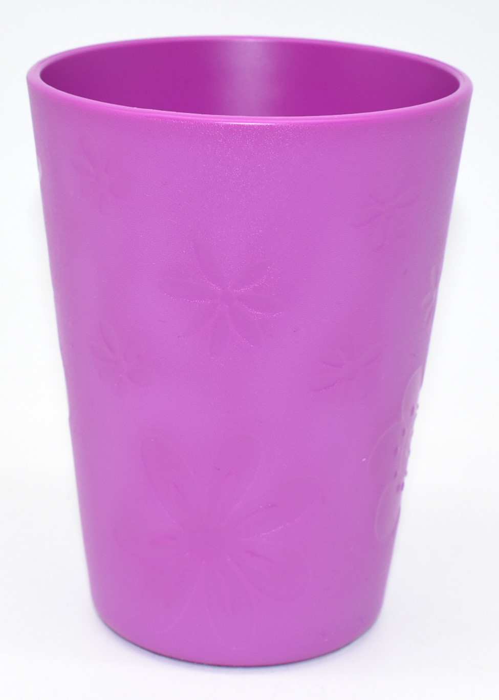 TUMBLER, 10.5OZ, PURPLE, FLOWER EMBOSSED, PLASTIC