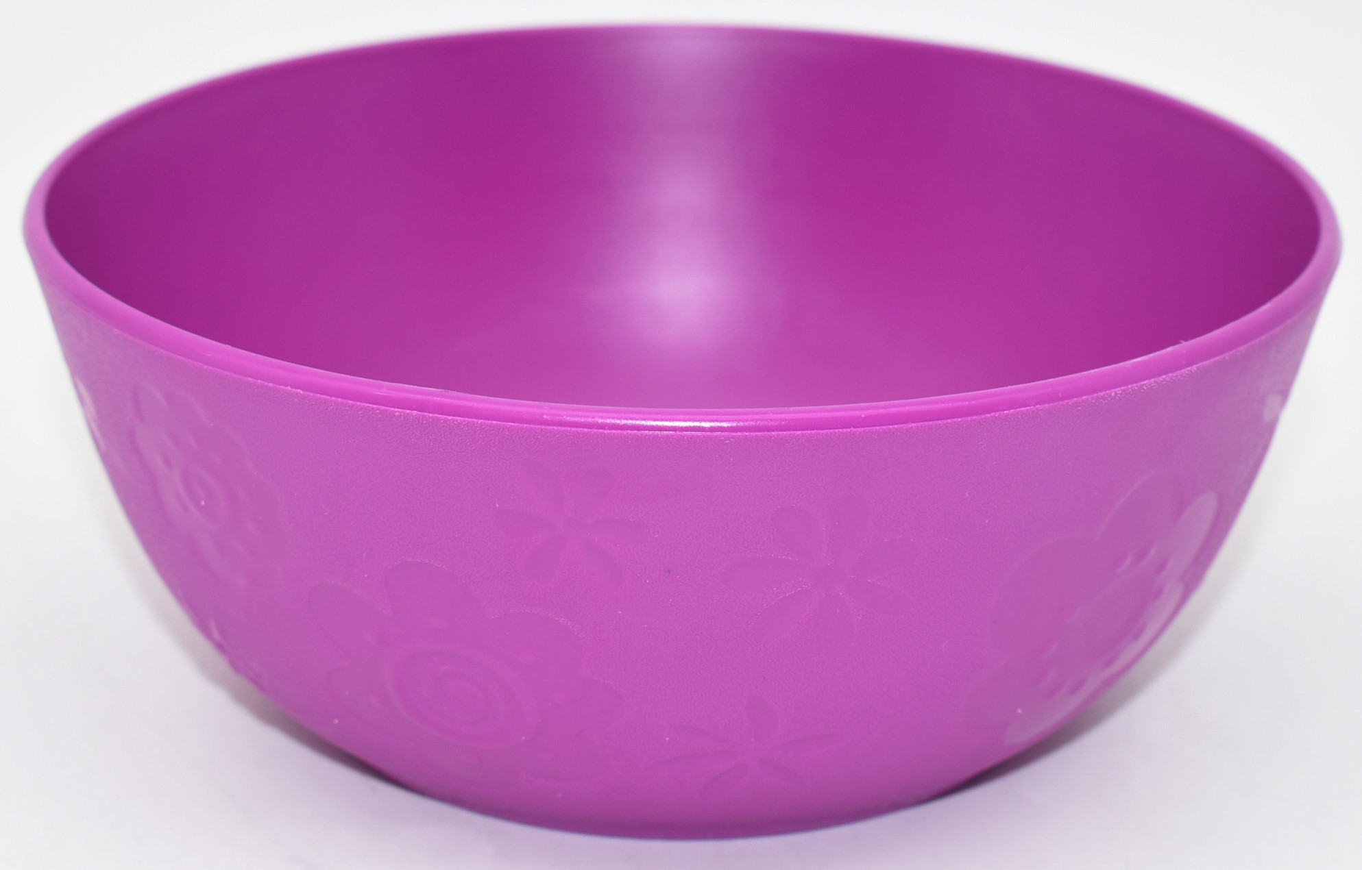 BOWL, 18.5OZ, PURPLE, FLOWER EMBOSSED, PLASTIC