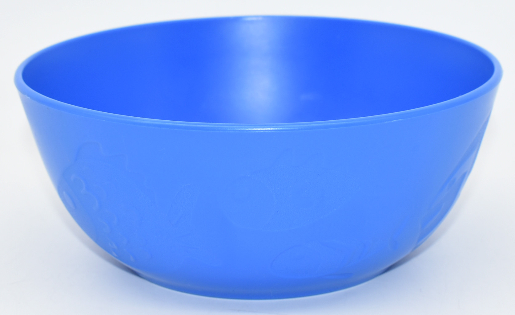 BOWL, 18.5OZ, BLUE, FISH EMBOSSED PLASTIC
