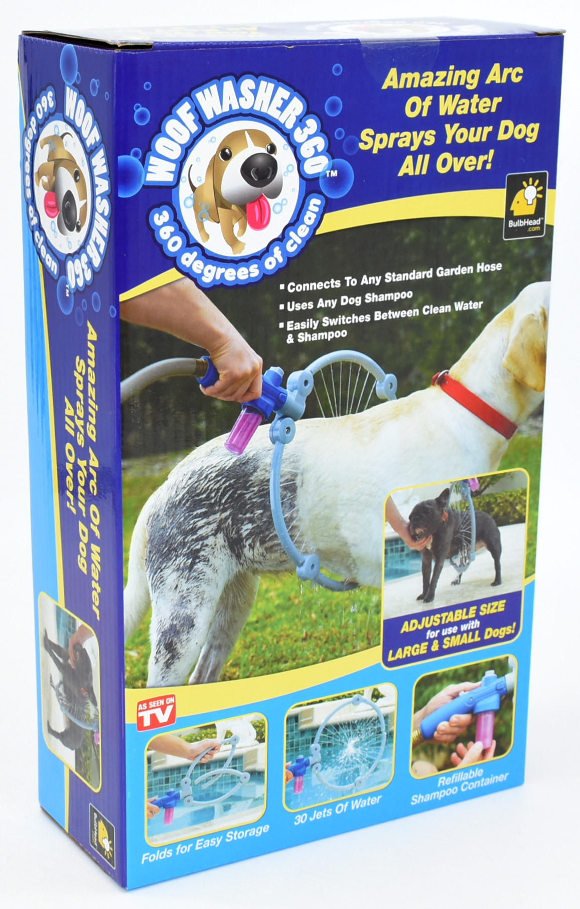 DOG WASHER,  SPRAY NOZZLE FOR HOSE,  WOOF WASHER 360,  ASTV