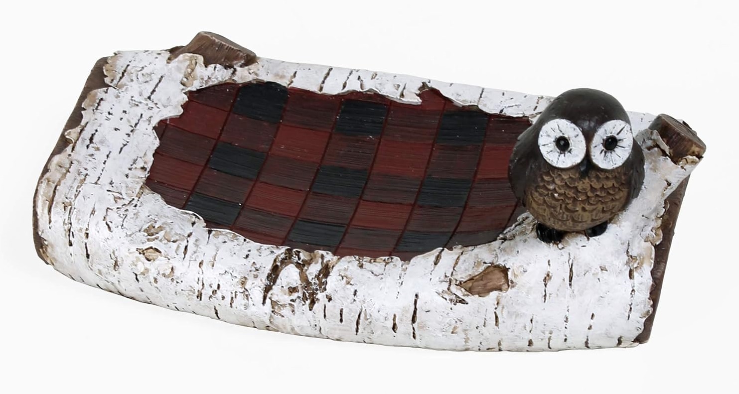 SOAP DISH,  RESIN,  SUNDANCE BIRCH,  OWL