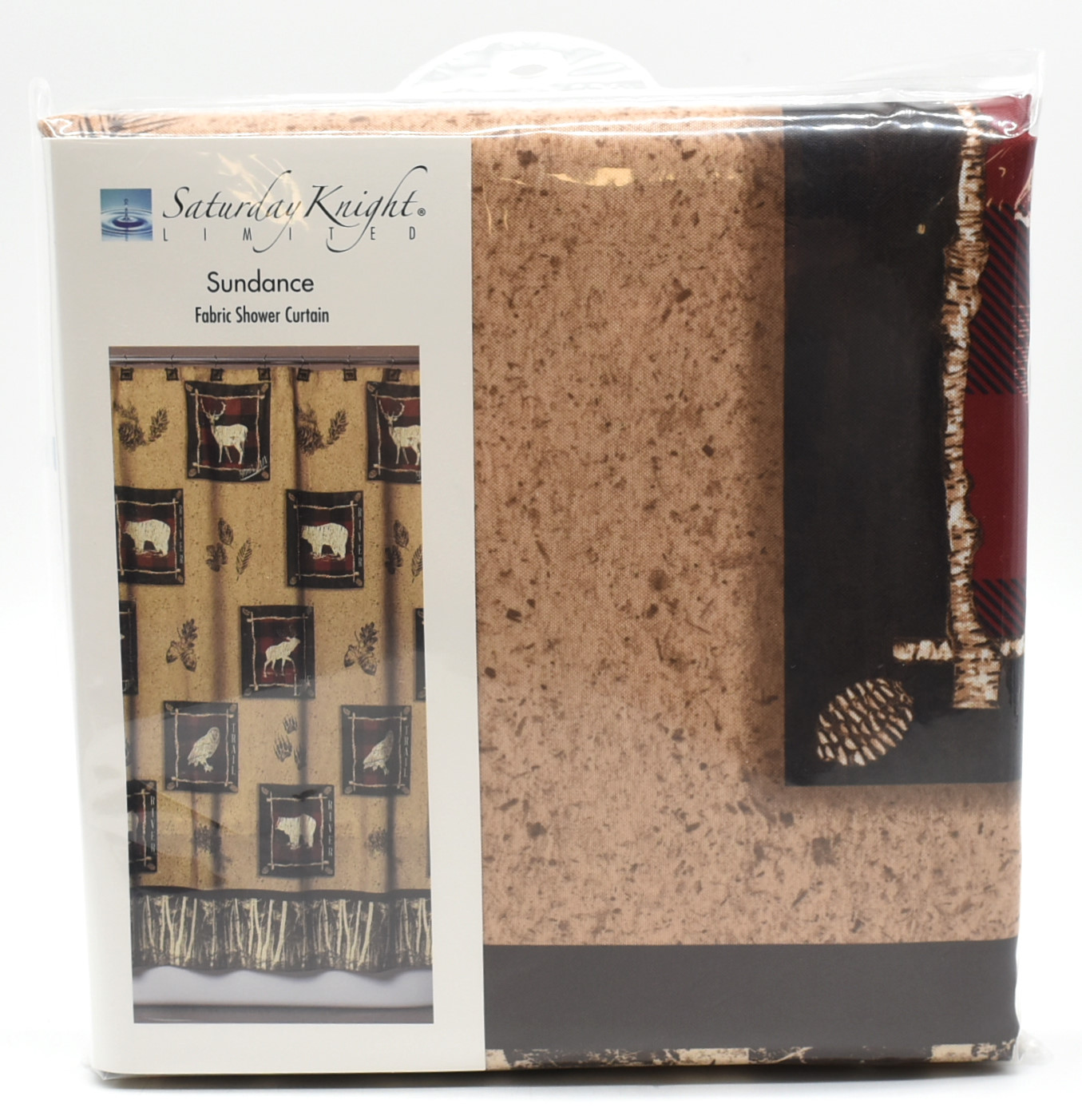 SHOWER CURTAIN,  FABRIC,  BROWN SUNDANCE