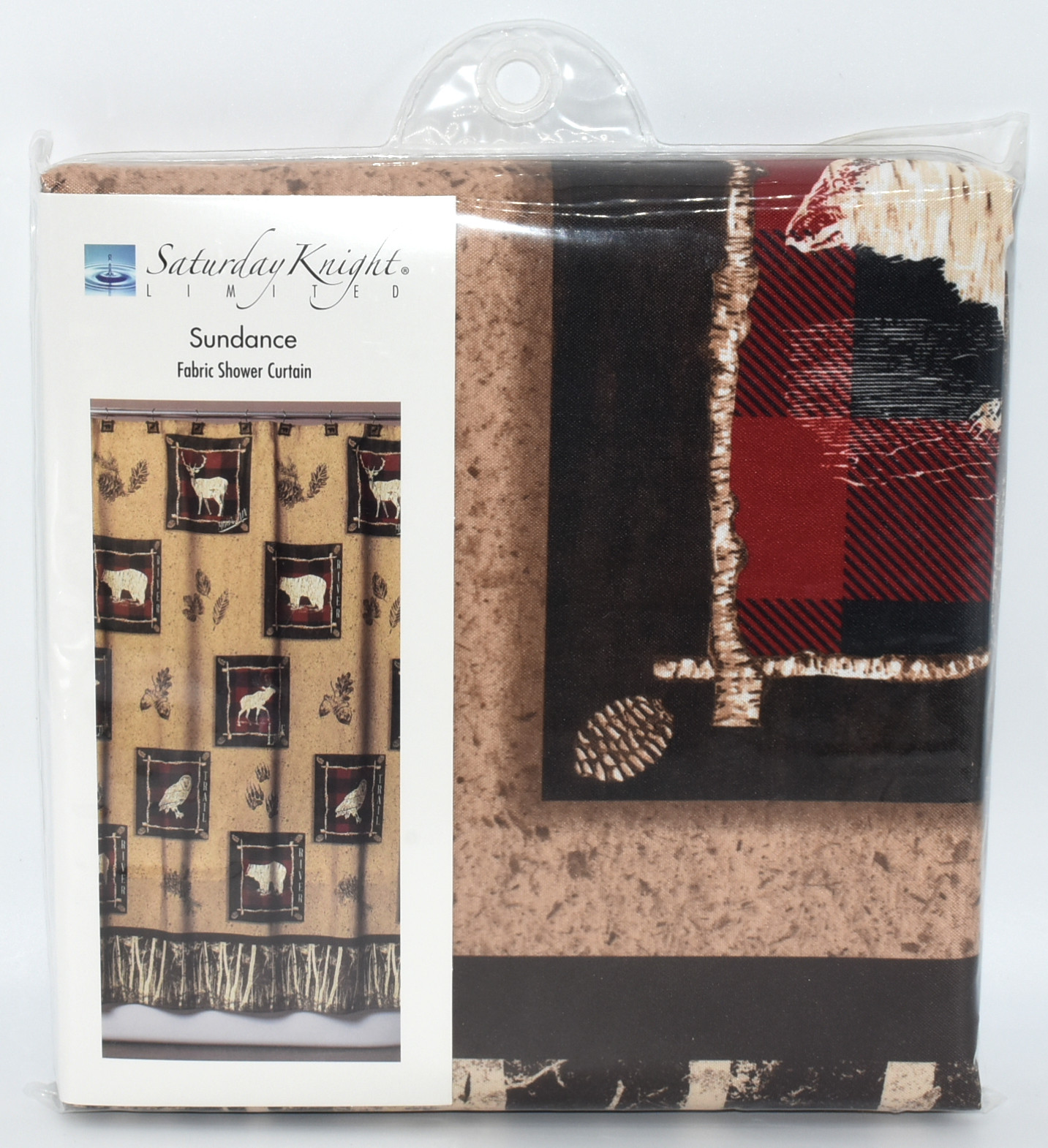 SHOWER CURTAIN,  FABRIC,  BROWN SUNDANCE