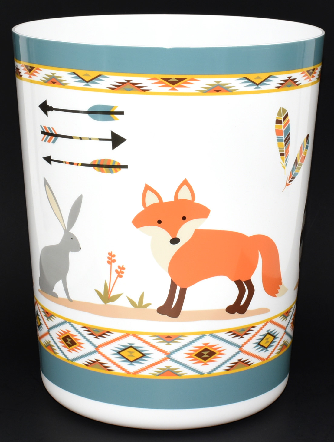 WASTEBASKET,  PLASTIC,  WOODLAND ANIMALS, MADE FOR WALMART