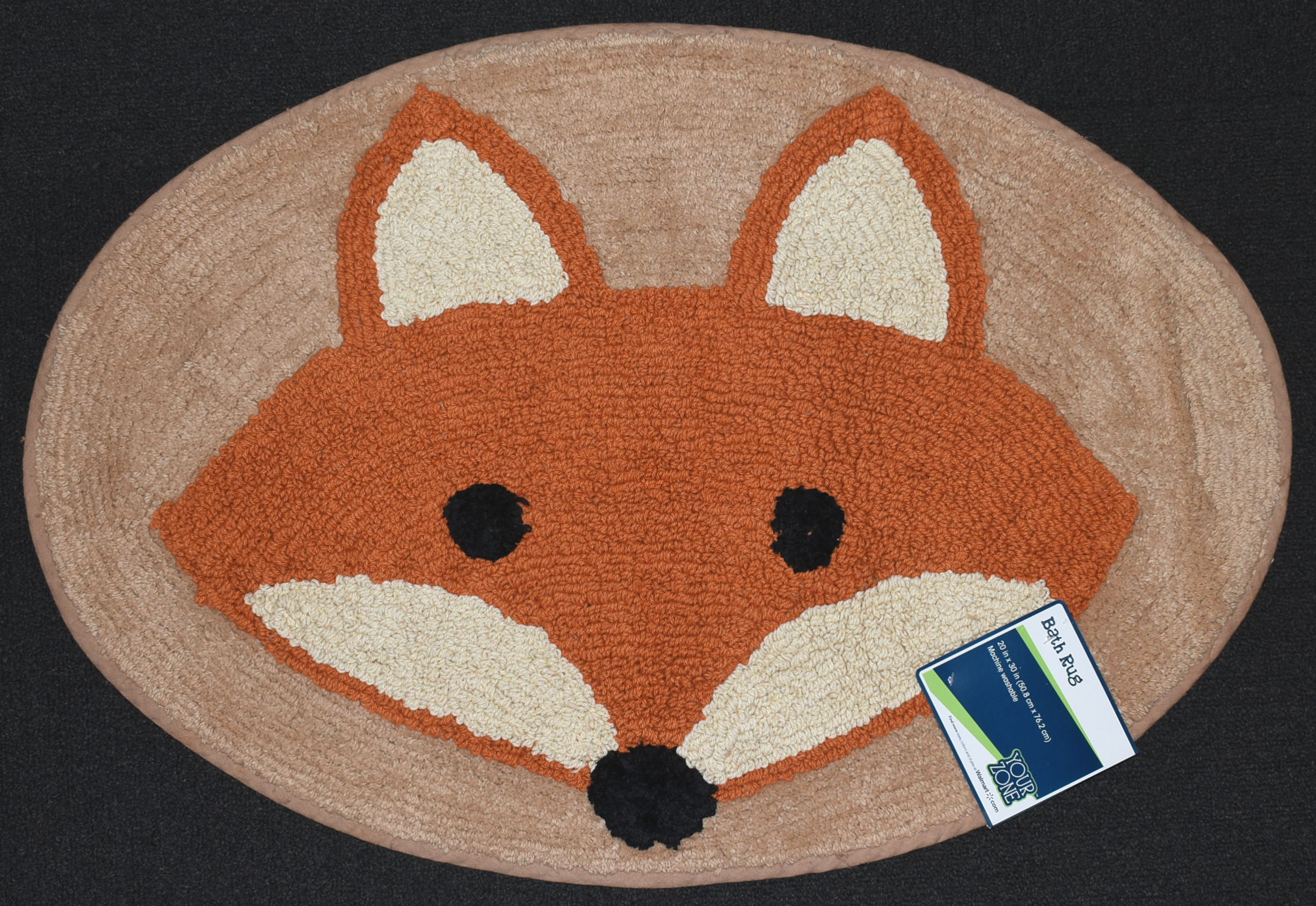 RUG,  BATH,  TUFTED,  20X30,  FOX,  MADE FOR WALMART