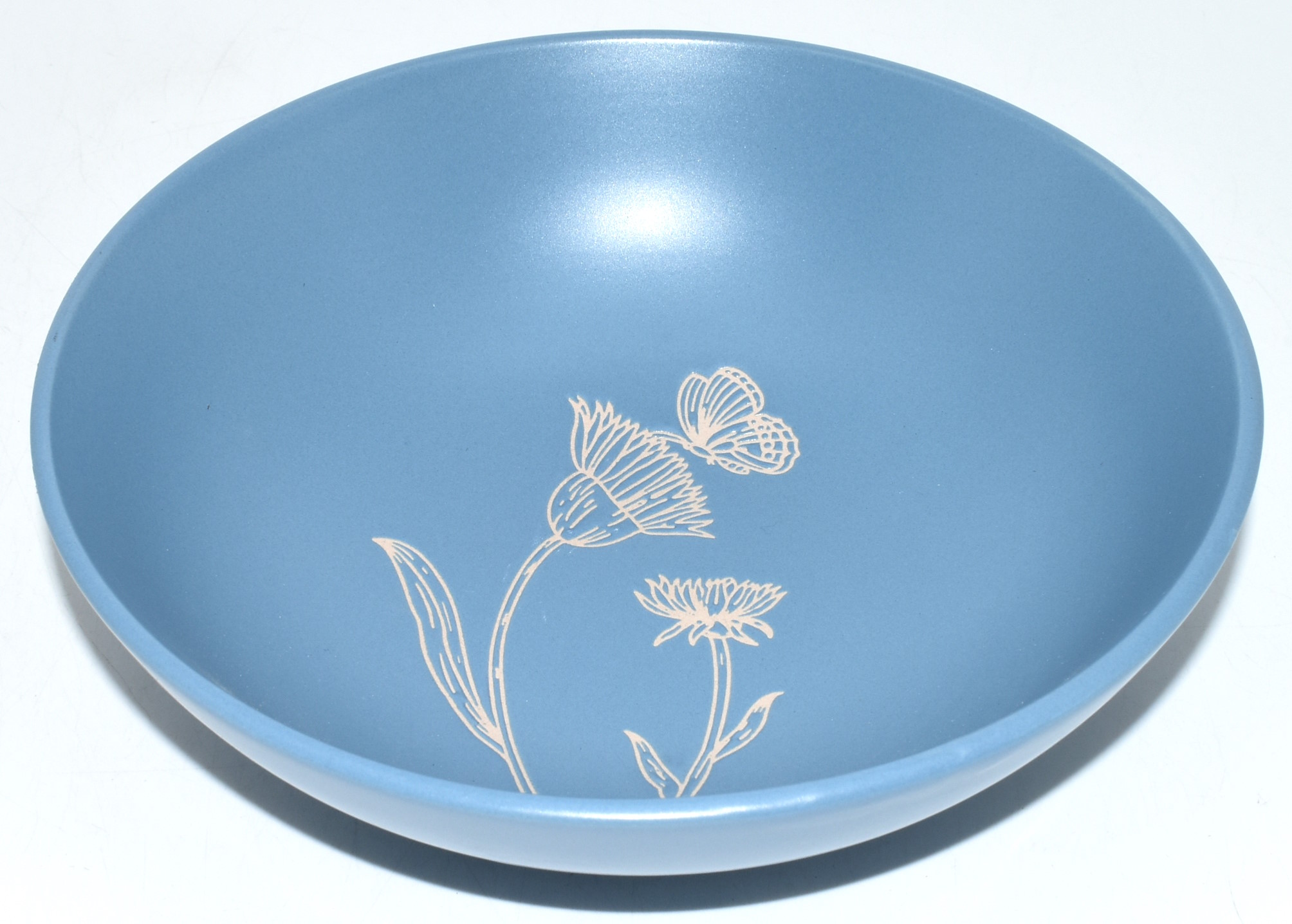 PASTA BOWL, 7.25IN, BLUE FLORAL