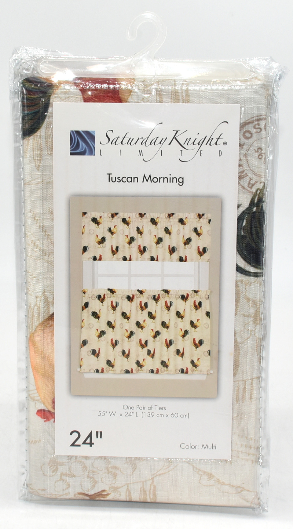 CURTAINS,  TIER PAIR,  55X24,  TUSCAN MORNING