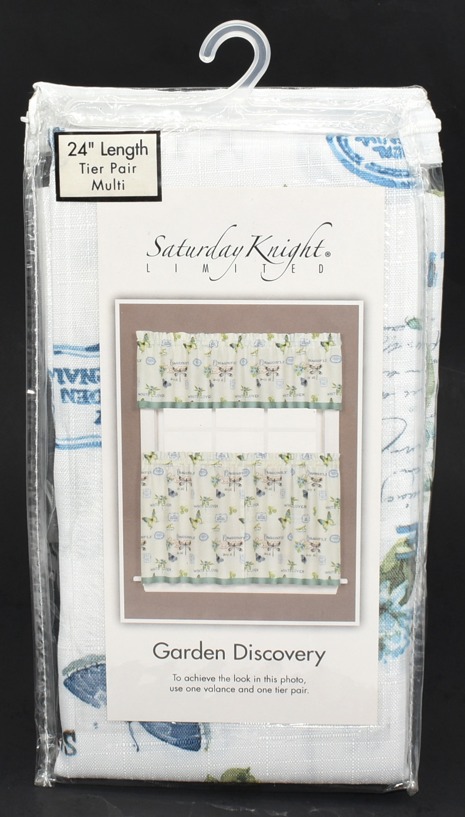 CURTAINS,  TIER PAIR,  57X24,  GARDEN DISCOVERY