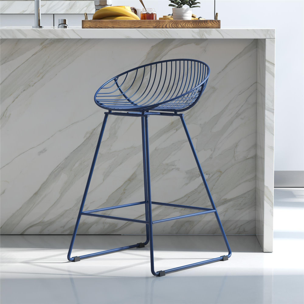 STOOL,  COUNTER,  METAL,  NAVY,  ELLIS