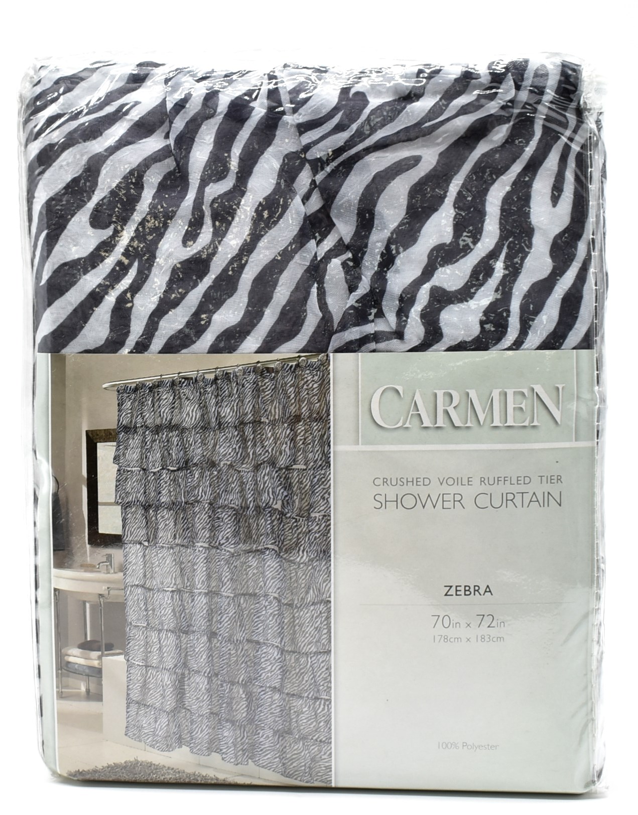 SHOWER CURTAIN,  CRUSHED VOILE 70IN. X 72IN.,  MULTI