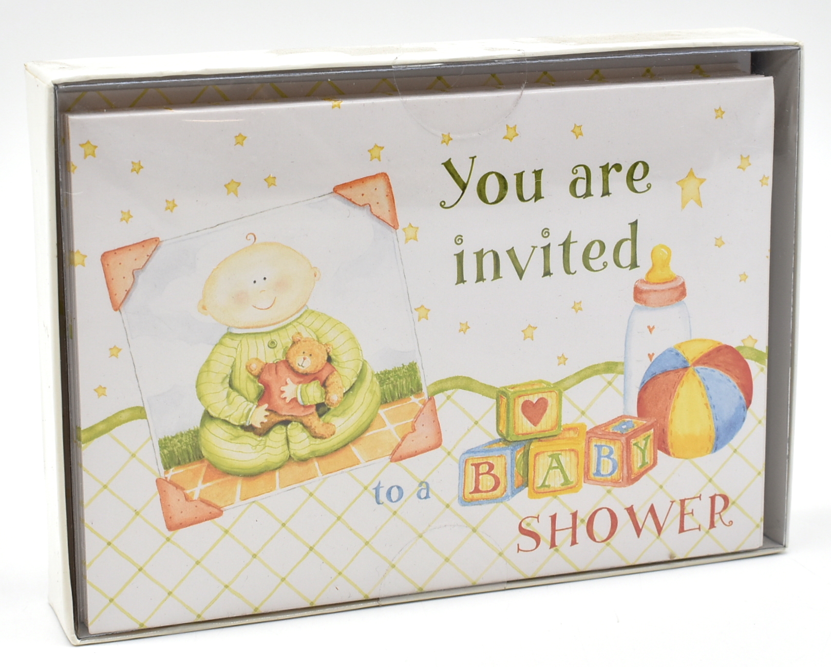 CARDS, BABY SHWER INV.5.5INX4IN 10 CARDS,  12 ENVELOPES,  BOXED