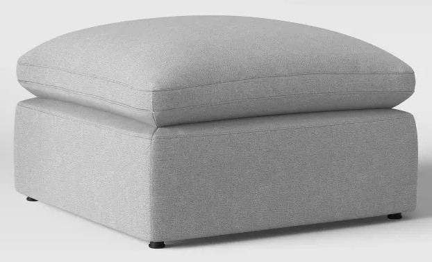 OTTOMAN,  34X34X20.5,  FABRIC,  STEEL GRAY,  MADE FOR TARGET