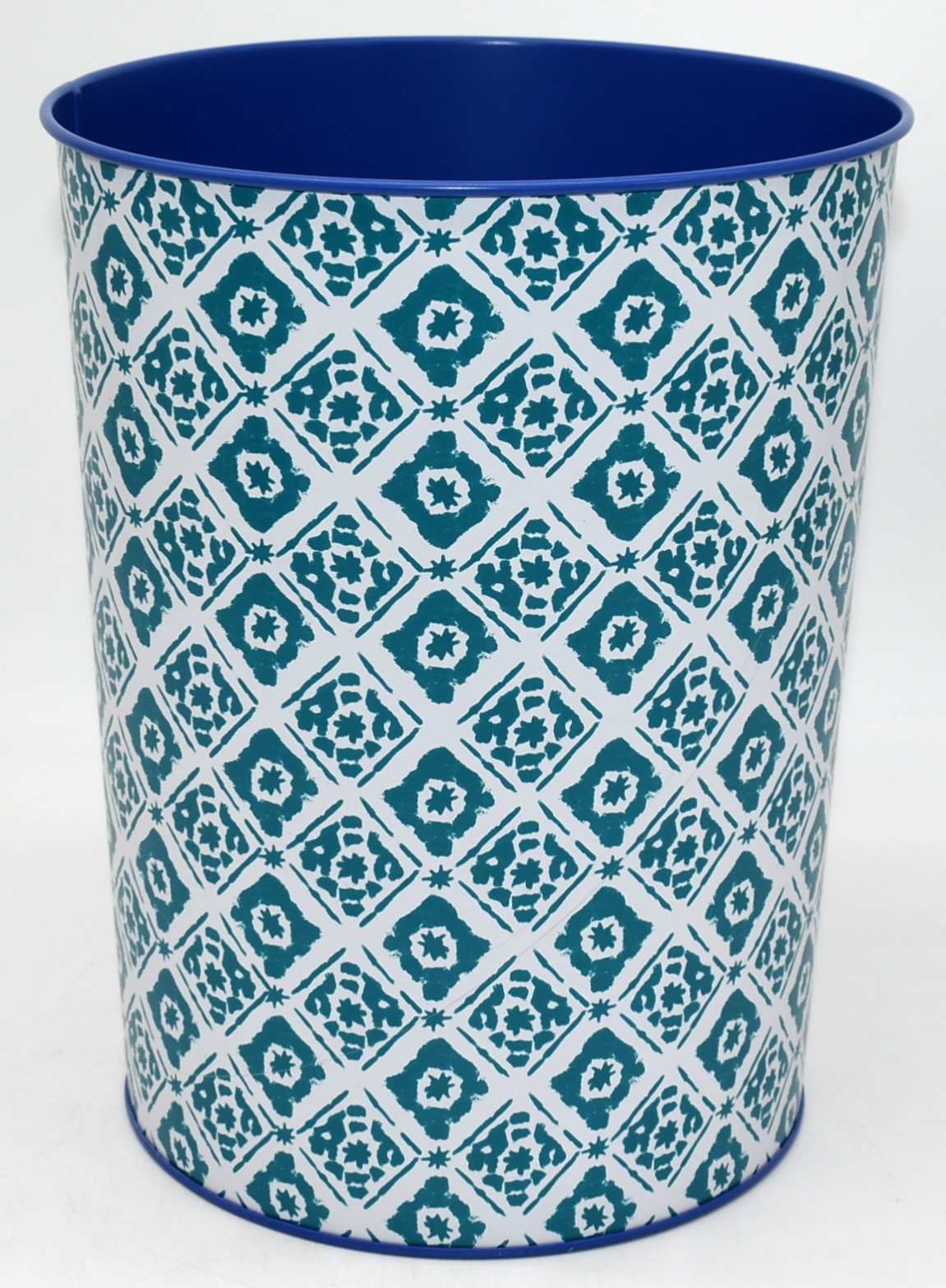 WASTEBASKET,  PLASTIC,  BLUE,  TIE DYE