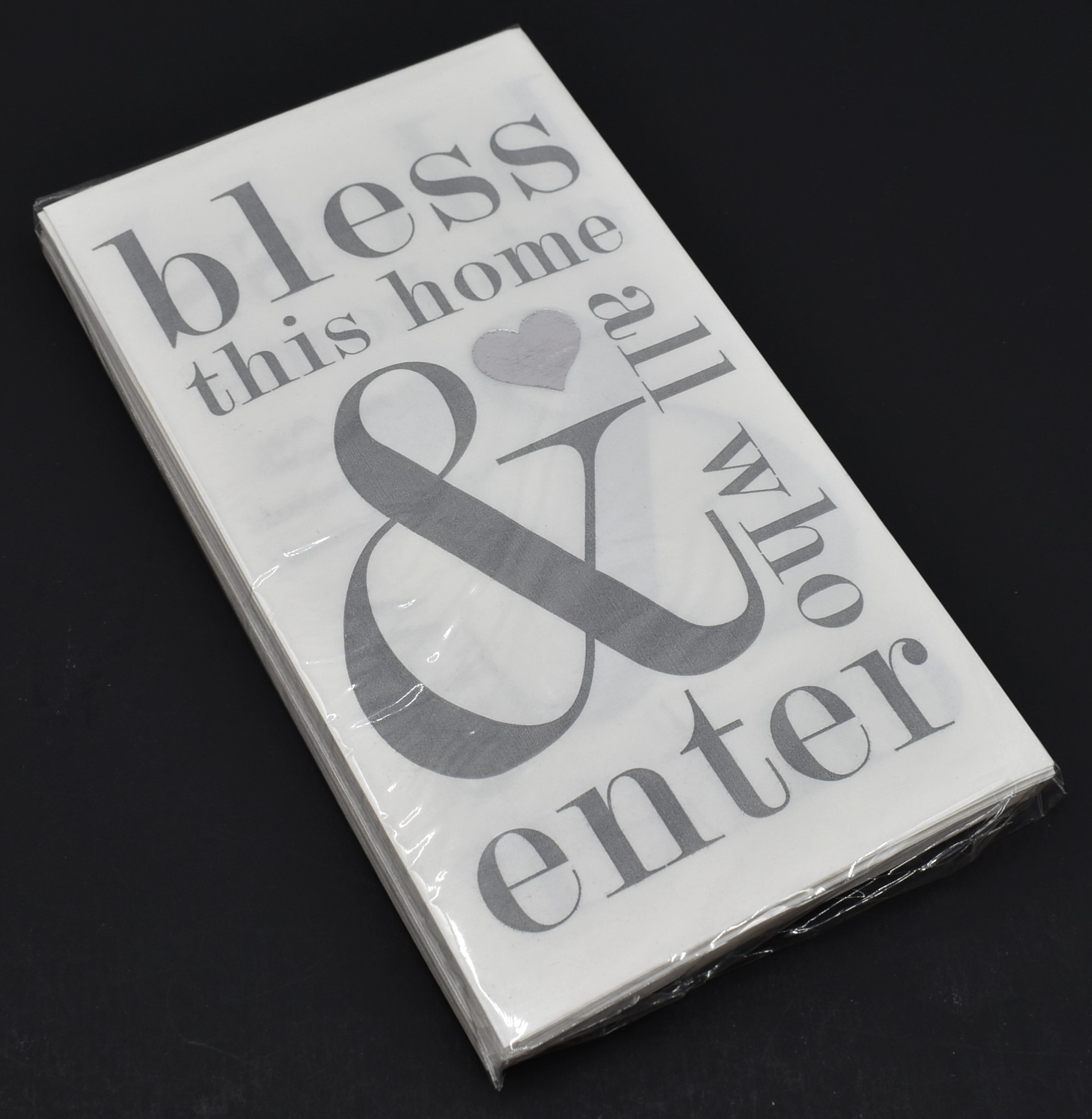 NAPKINS, GUEST TOWEL, 16CT, BLESS THIS HOME, 3 PLY, 13X16IN