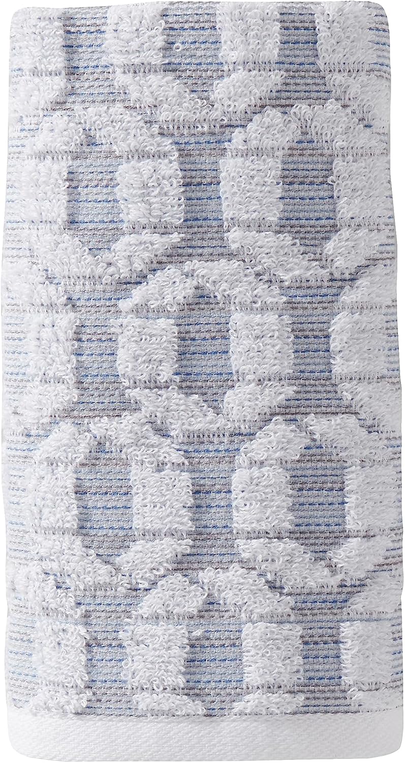 TOWEL,  HAND,  WHITE,  JAQUARD METROPOLITAN