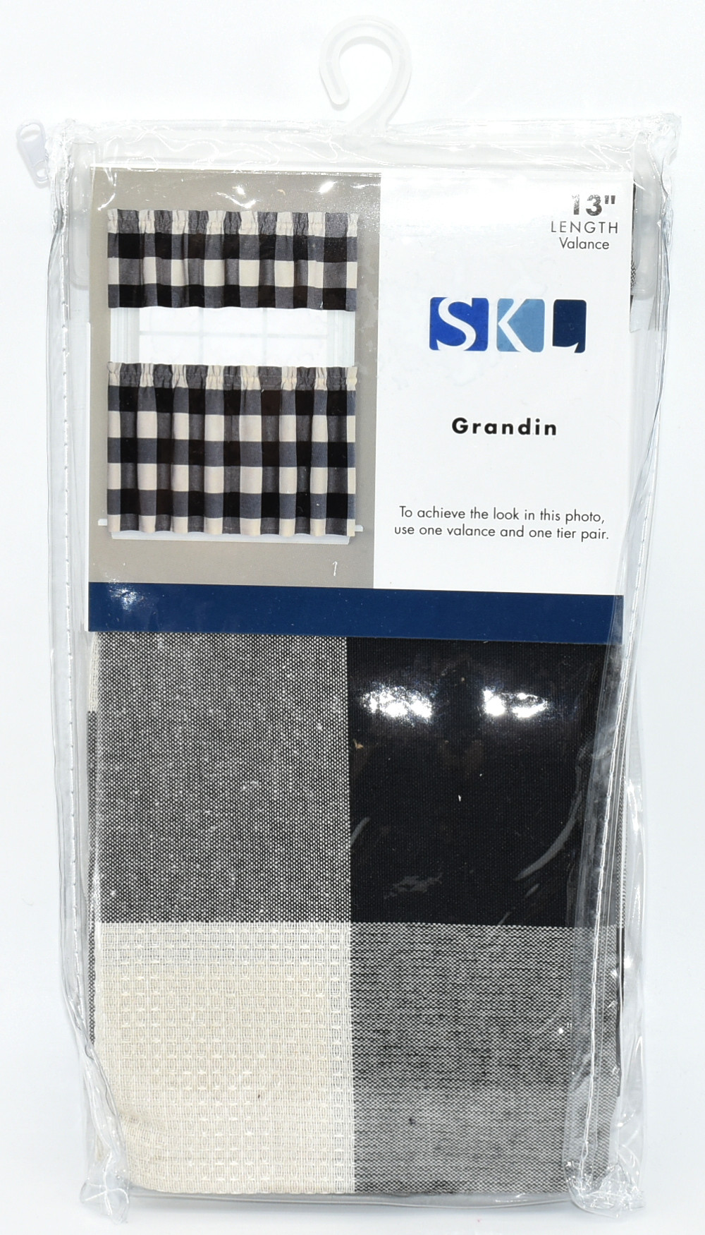 VALANCE,  58X13,  BLACK,  GRANDIN
