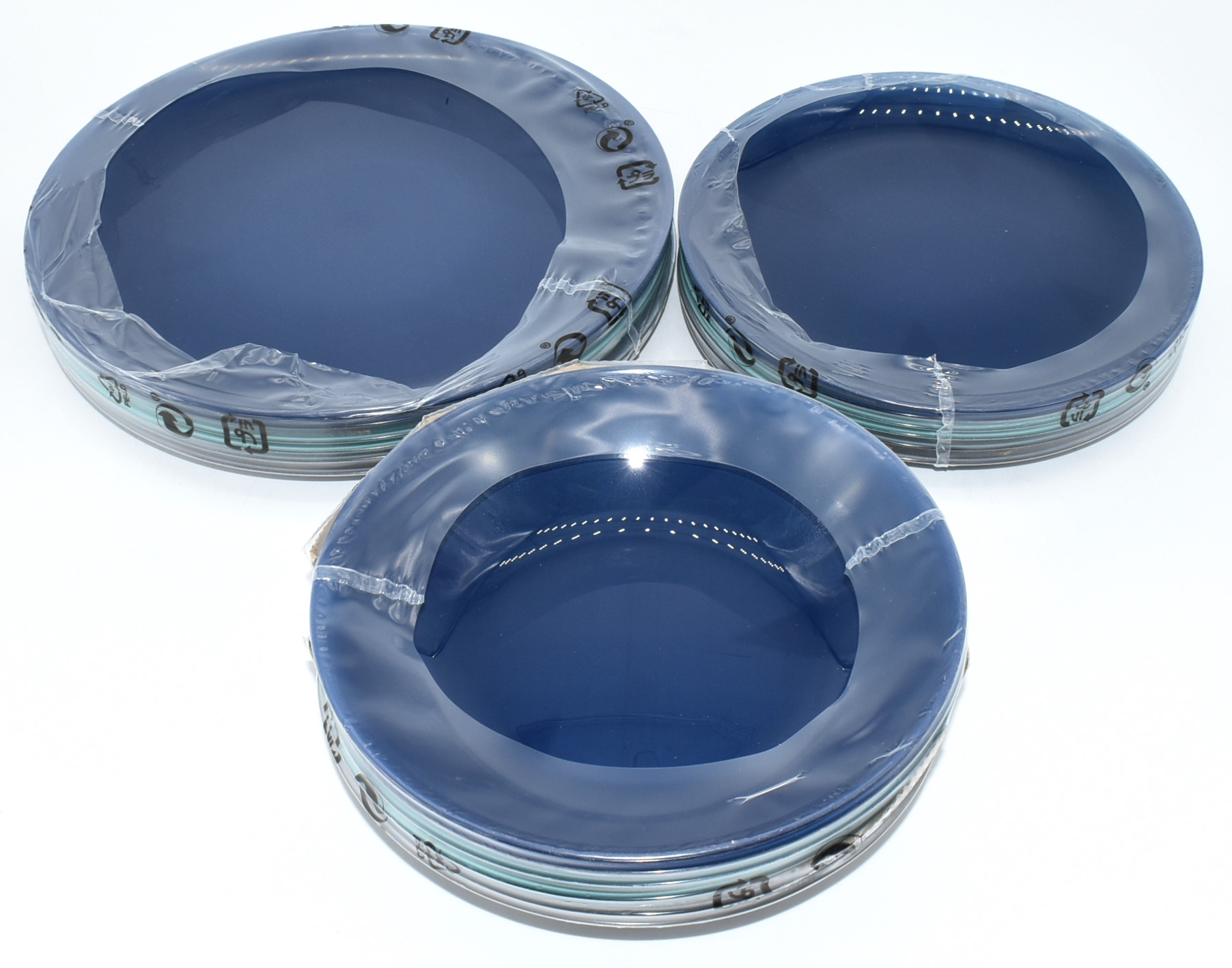 DISHWARE 12PC SET GLASS ARTY 4XEA DINNR SALD BWLS, BROWN BOX