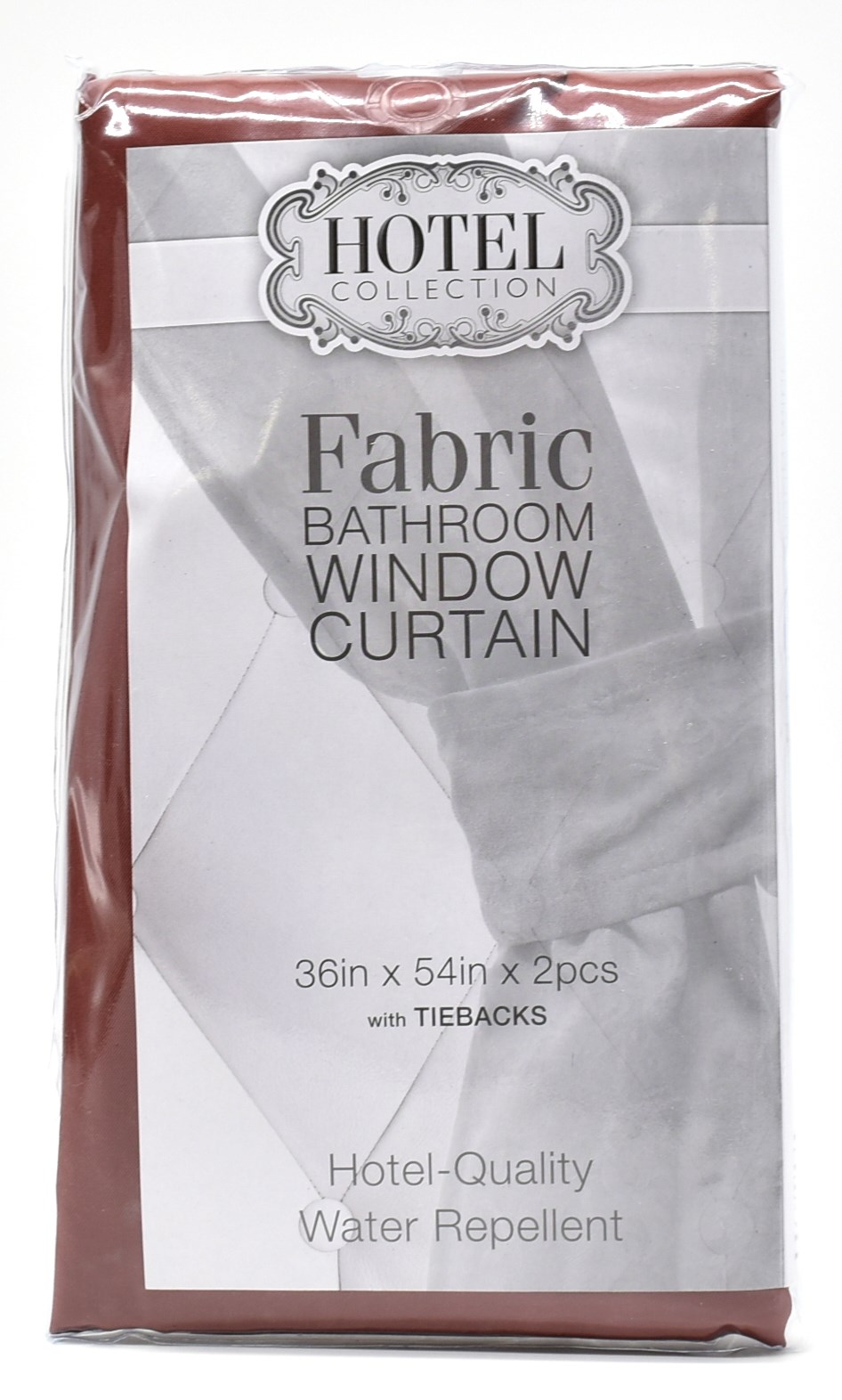 CURTAIN,  BATHROOM WINDO, FABRIC POLYESTER,  BROWN