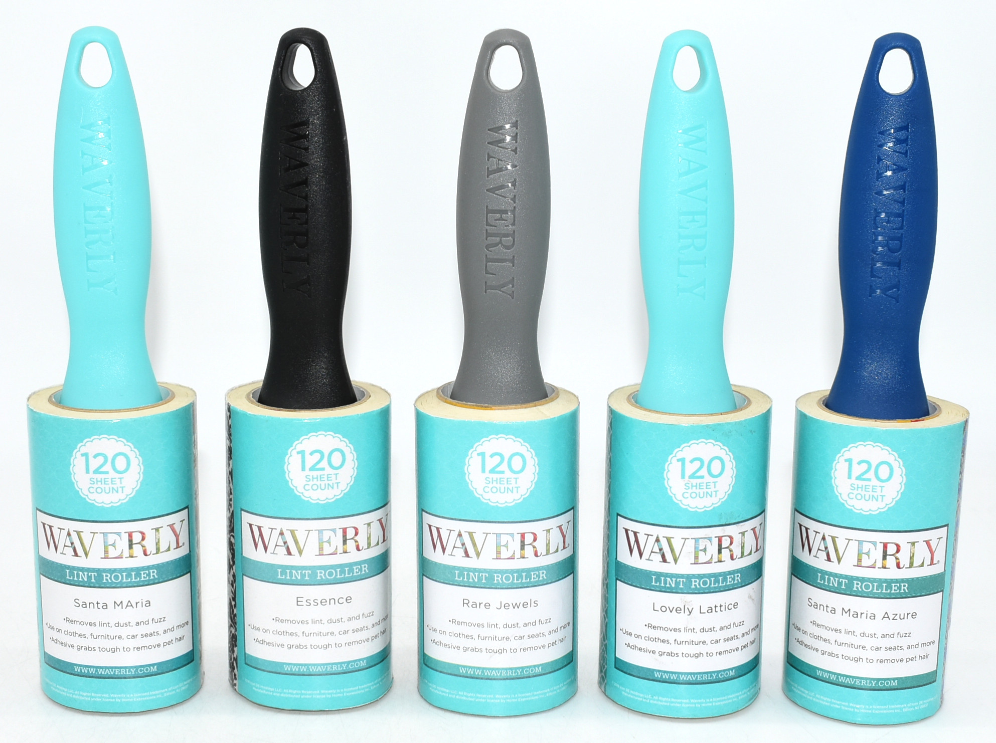 WAVERLY LINT ROLLER 120 SHEETS ASST COLORS,  IN DISPLY BOX