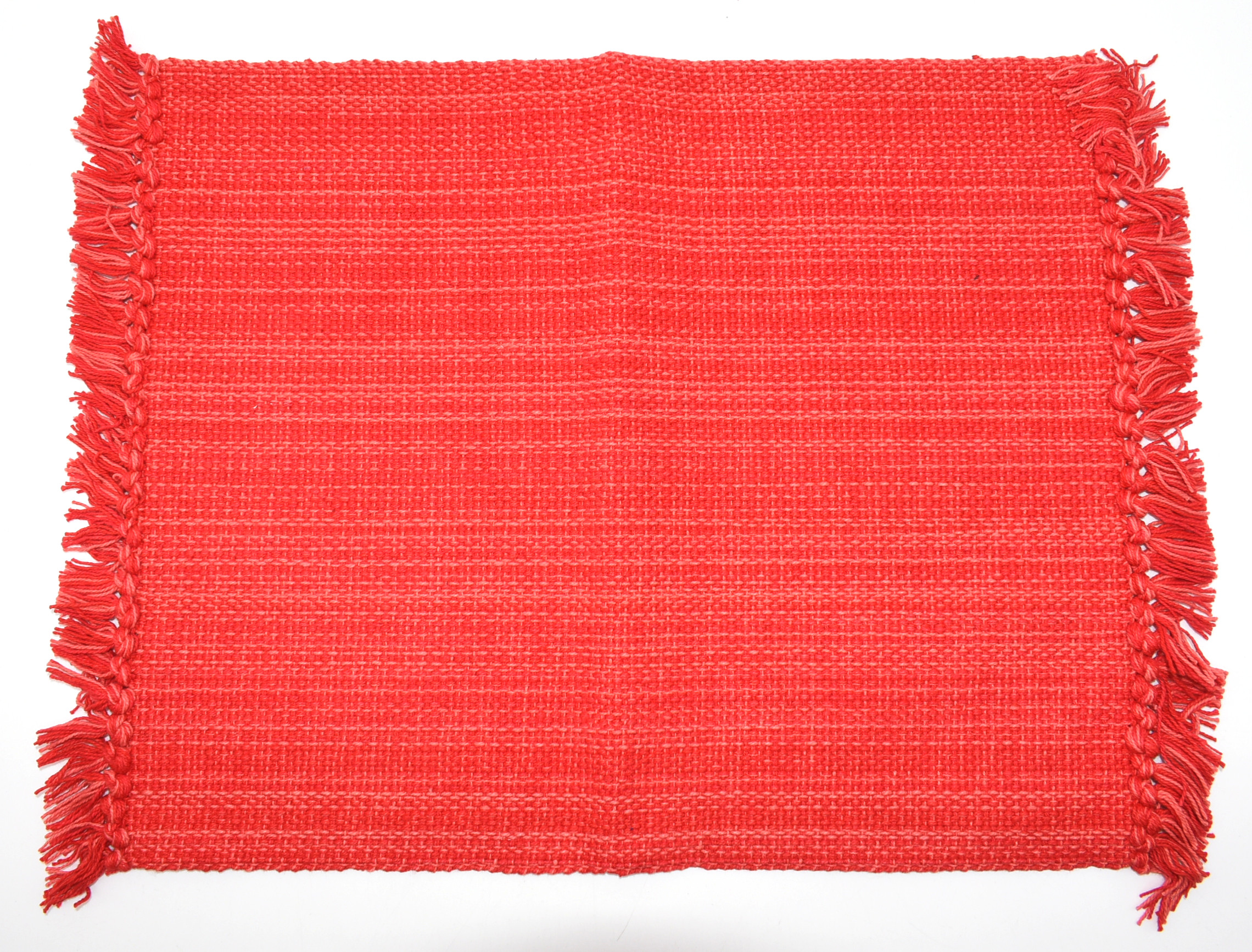 VARIEGATED PLACEMATS, RED,  6PC SET