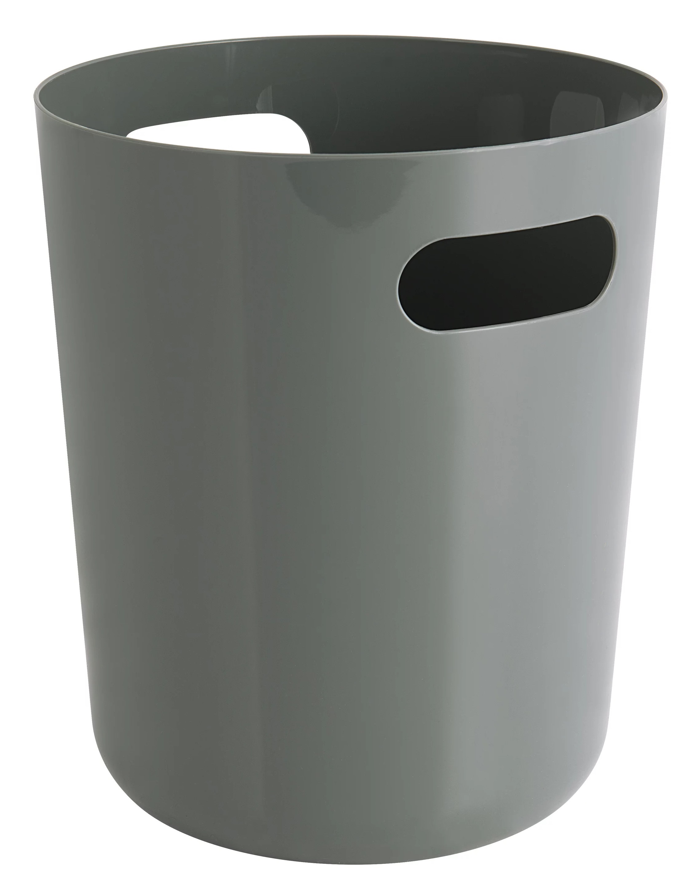 WASTEBASKET,  PLASTIC,  GREY