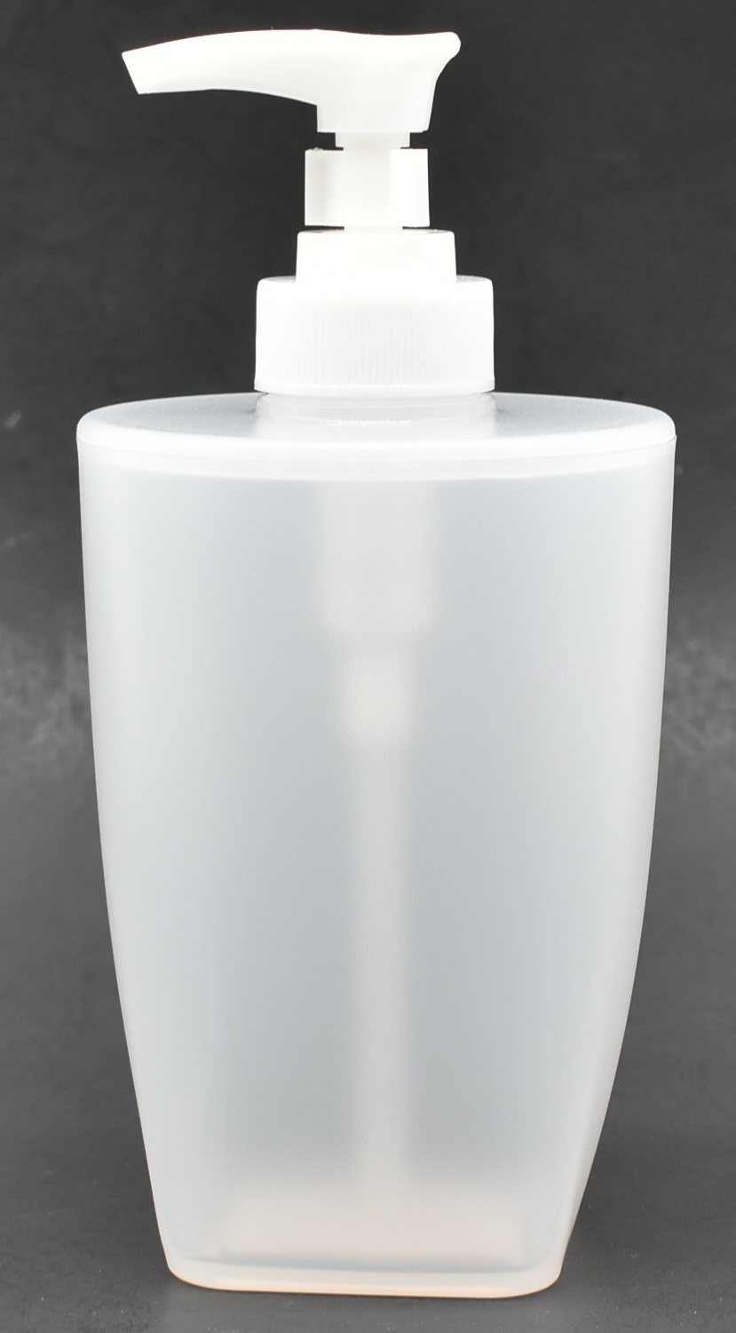 LOTION PUMP,  CLEAR,  PLASTIC FROSTED