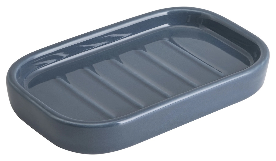 SOAP DISH,  CERAMIC,  NAVY BLUE MAINSTAYS