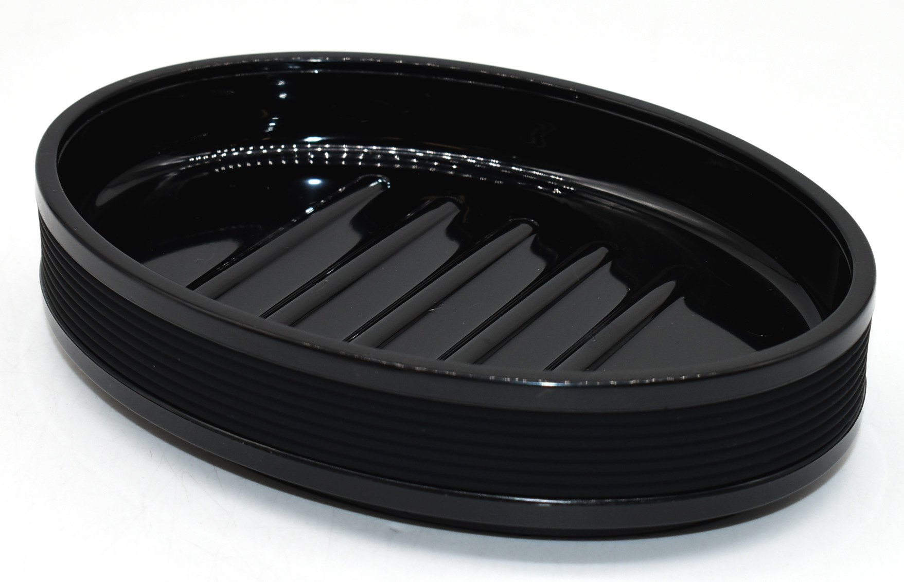 SOAP DISH,  BLACK,  SOFT TOUCH