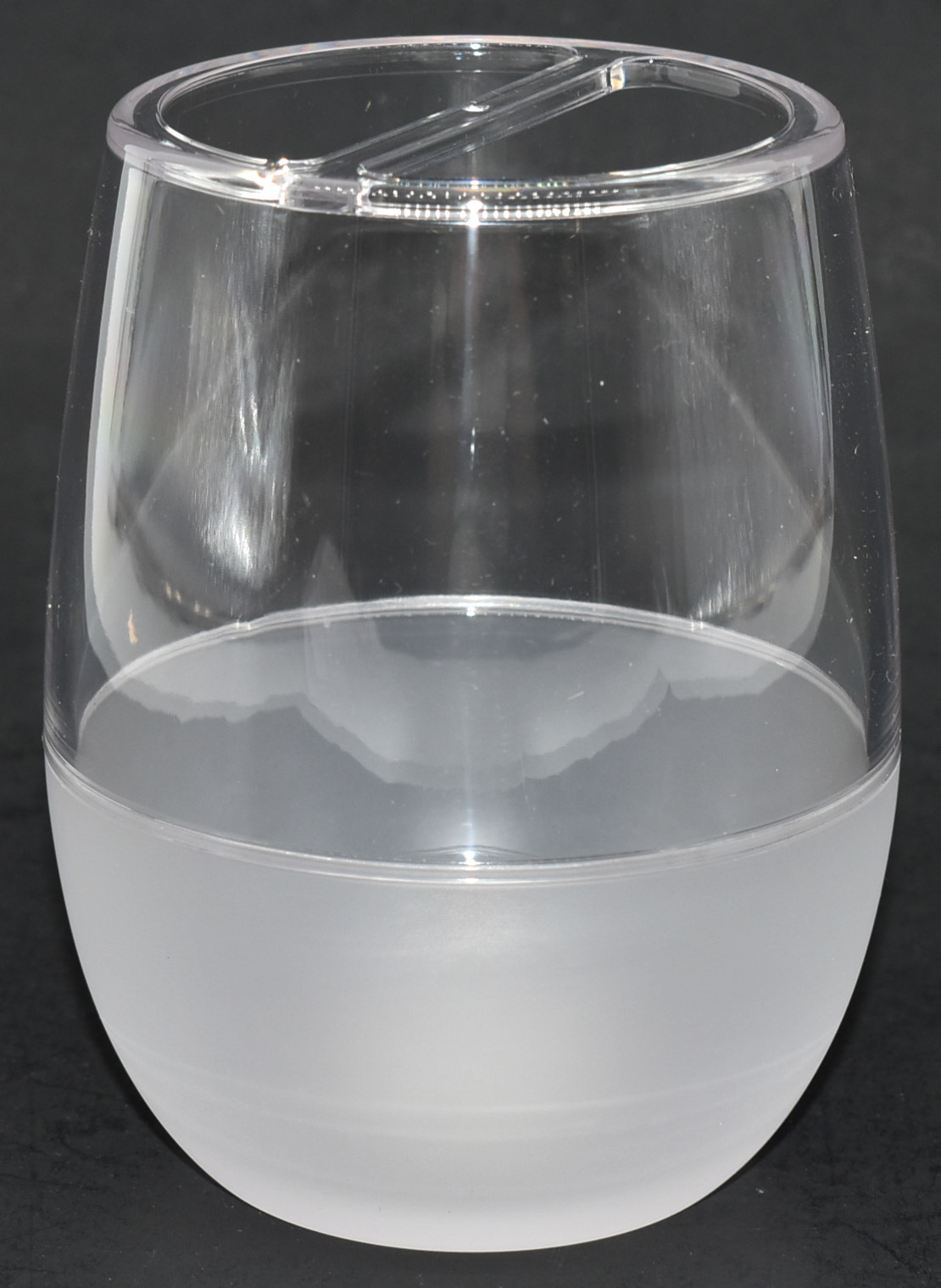 TOOTHBRUSH HOLDER,  CLEAR,  PLASTIC,  FROSTY